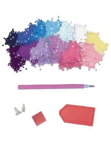 Kit Créatif - Peinture Diamants Phospo Au Clair De Lune : Sable, Paillettes, Dorure & Strass - Janod