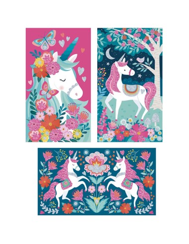 Coffret Créatif Paillettes Licornes : Collection "Les Ateliers du Calme" - Janod