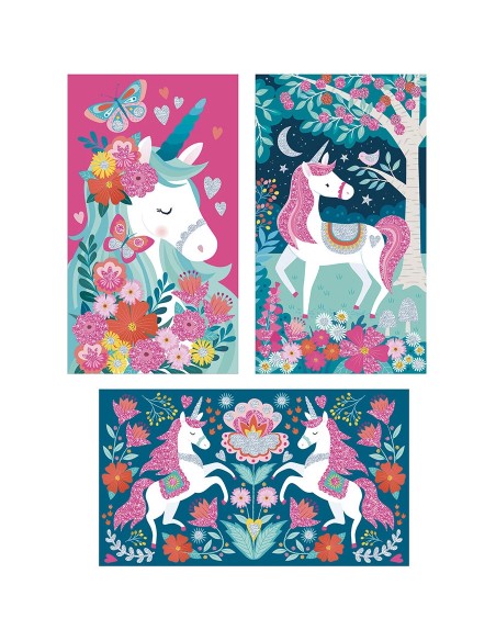 Coffret Créatif Paillettes Licornes : Collection "Les Ateliers du Calme" - Janod