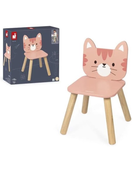 Chaise Enfant Chat - bois - : Tables & Mobilier - Janod