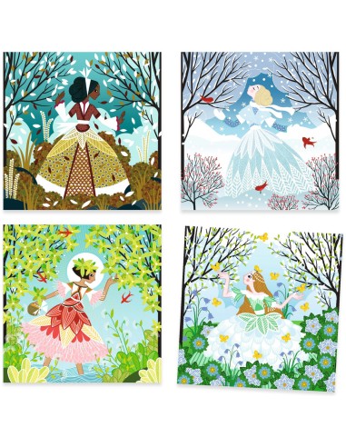 Tableaux à métalliser Des robes couleur du temps - Djeco