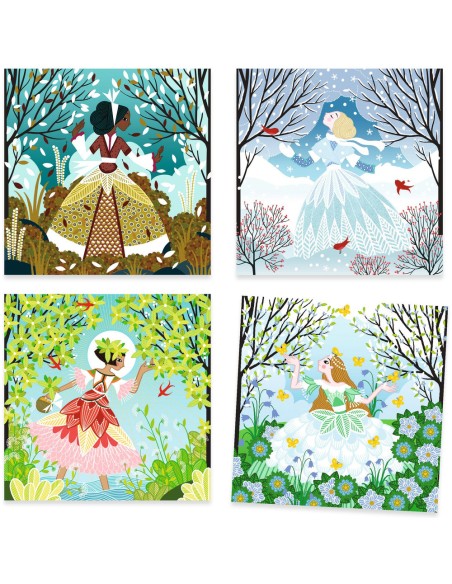 Tableaux à métalliser Des robes couleur du temps - Djeco