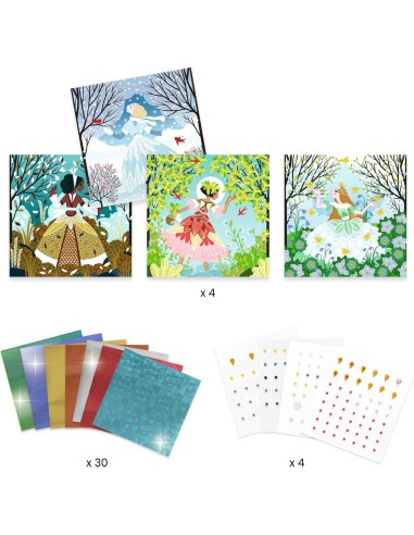 Tableaux à métalliser Des robes couleur du temps - Djeco