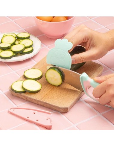 Couteau du Chef Pastel - Découpe Sécurisée dès 7 ans - Chefclub Kids