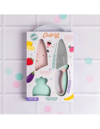 Couteau du Chef Pastel - Découpe Sécurisée dès 7 ans - Chefclub Kids