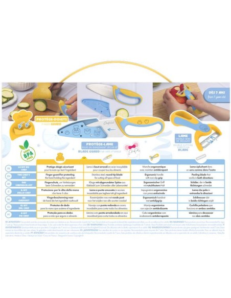 Kit découpe : couteau et éplucheur - Atelier cuisine enfant - Chefclub Kids