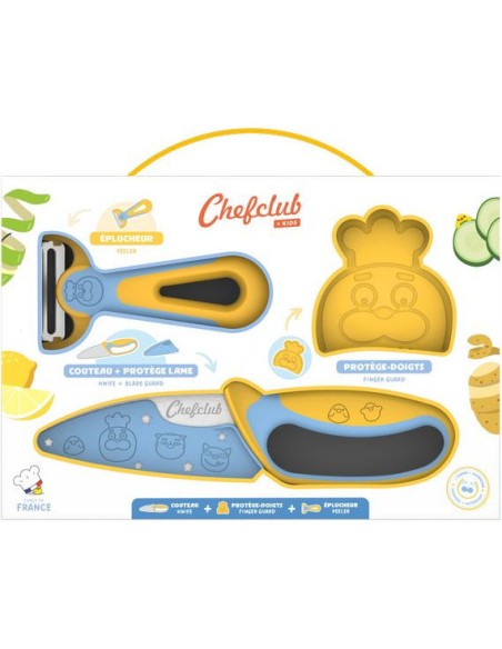 Kit découpe : couteau et éplucheur - Atelier cuisine enfant - Chefclub Kids