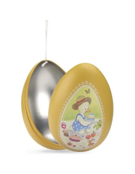 Grand oeuf métal jaune - cadeau pâques - Moulin Roty - La Grande Famille