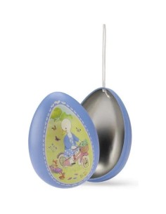 Petit oeuf métal bleu - cadeau pâques - Moulin Roty - La Grande Famille