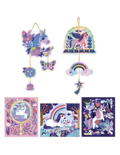 Kit Créatif - Scratch Art Licornes : Collection "Les Ateliers du Calme" - Janod 2