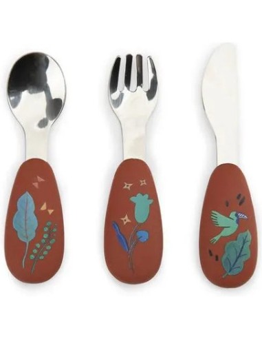 Set couverts silicone La forêt Mawa - Moulin Roty