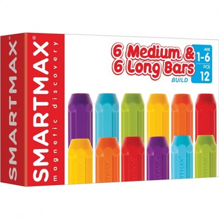 Set de 12 pièces magnétiques courts et longs - SmartMax