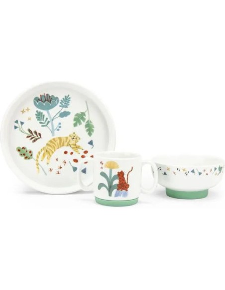 Set vaisselle porcelaine La forêt Mawa - Moulin Roty