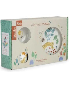 Set vaisselle porcelaine La forêt Mawa - Moulin Roty 2