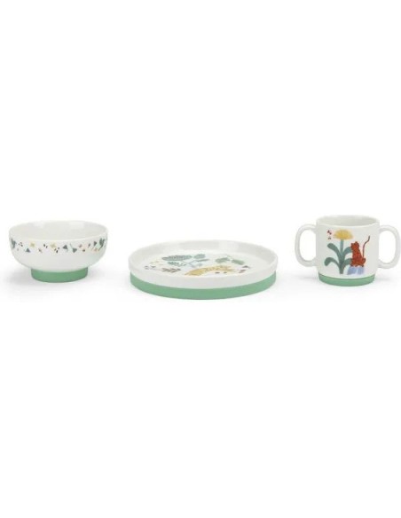 Set vaisselle porcelaine La forêt Mawa - Moulin Roty