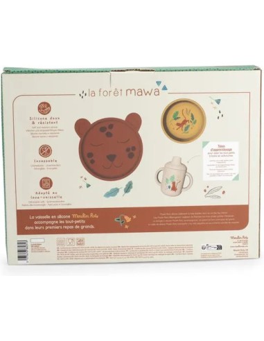 Set vaisselle silicone La forêt Mawa - Moulin Roty