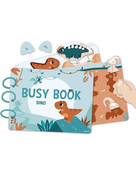 Busy-book Dino en carton - Français/Anglais - : Jeux éducatifs - Janod