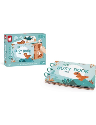 Busy-book Dino en carton - Français/Anglais - : Jeux éducatifs - Janod
