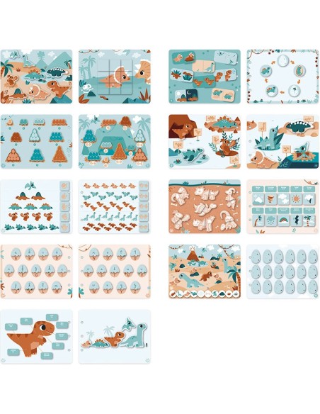 Busy-book Dino en carton - Français/Anglais - : Jeux éducatifs - Janod