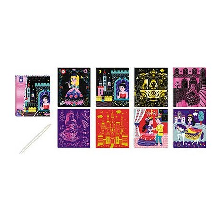 Cartes à gratter "Scratch Art Jolies Princesses"
