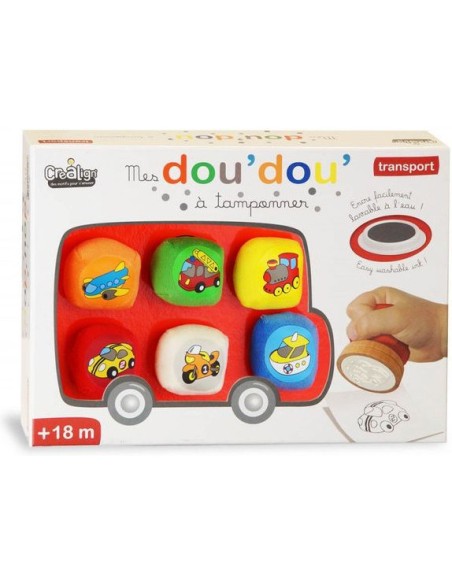 Coffret Dou'dou' transport à tamponner - CréaLign' - Créa Lign’