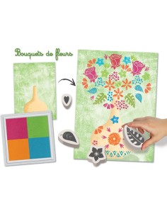Kit outils tampons bouquet de fleurs - Crealign