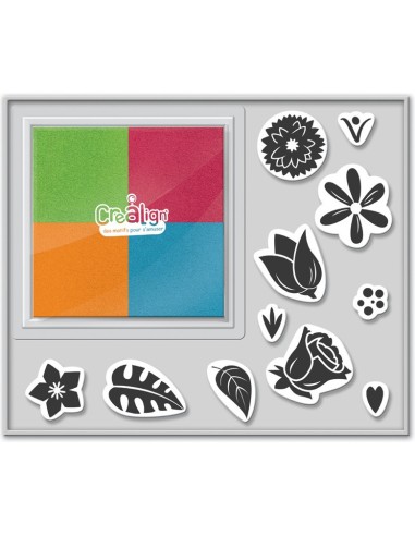 Kit outils tampons bouquet de fleurs - Crealign