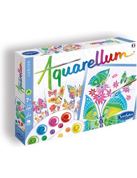 Aquarellum junior - papillons et fleurs Sentosphère