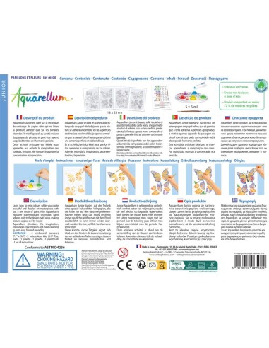 Aquarellum junior - papillons et fleurs Sentosphère