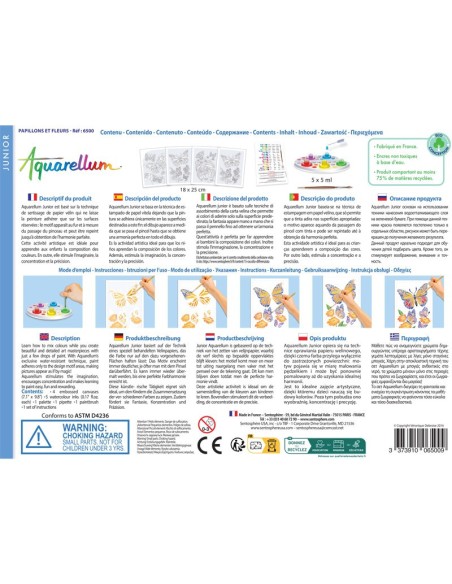 Aquarellum junior - papillons et fleurs Sentosphère