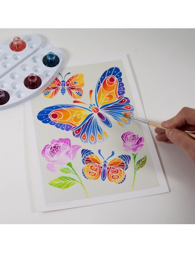 Aquarellum junior - papillons et fleurs Sentosphère