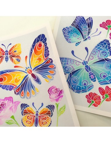 Aquarellum junior - papillons et fleurs Sentosphère