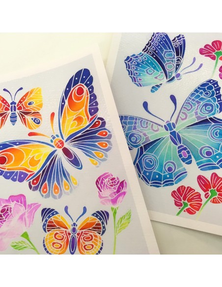 Aquarellum junior - papillons et fleurs Sentosphère