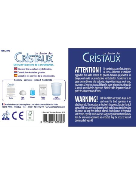 La Chimie des Cristaux - Cristal bleu - Sentosphère