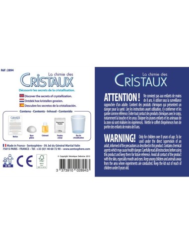 La chimie de cristaux : cristal jaune - Sentosphère