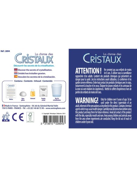 La chimie de cristaux : cristal jaune - Sentosphère