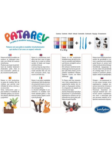 Pâte à modeler : patarev les chats - Sentosphère