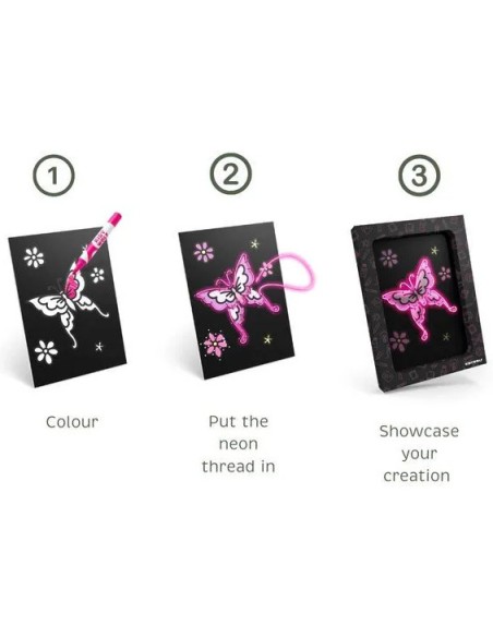 Kidyneon Il était une fois - Tableau lumineux à créer avec fil néon - Kidywolf