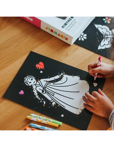 Kidyneon Il était une fois - Tableau lumineux à créer avec fil néon - Kidywolf