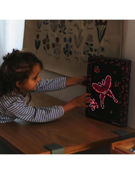 Kidyneon Il était une fois - Tableau lumineux à créer avec fil néon - Kidywolf