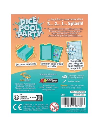 Dice Pool Party - Jeu de Société - Jeu de Dés - Gigamic