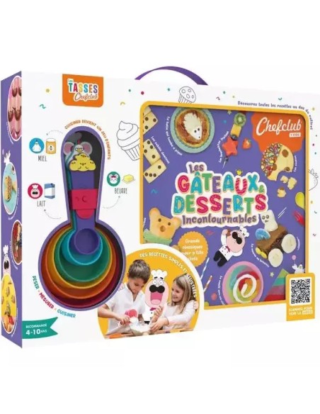 Coffret Desserts Incontournables - Kit Tasses 4 ans+ - Chefclub Kids