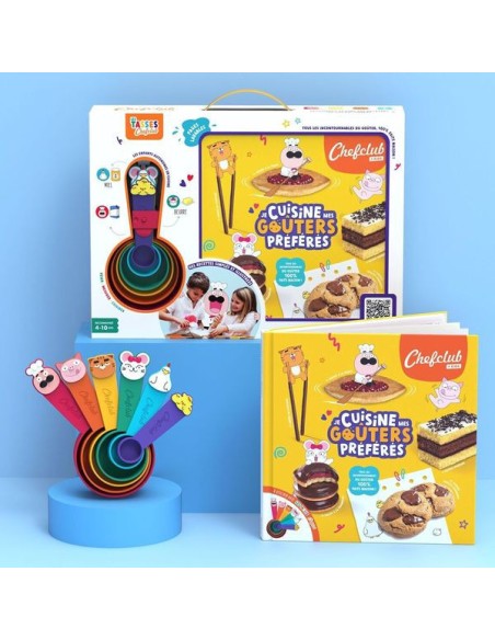 Coffret Chefclub Je Cuisine mes Goûters Préférés - Livre + Accessoires - Chefclub Kids