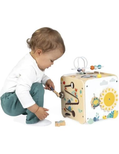Maxi Cube Multi-Activités Pure : Cubes & Pyrami - Janod