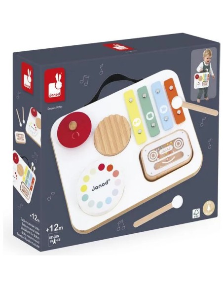 Table Musicale Baby Confetti - bois - : Jouets musicaux - Janod