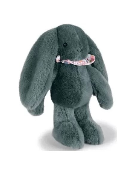 Lapin Fleurette : Peluche Lapin vert 25 cm - Doudou et Compagnie