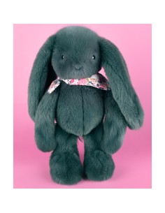 Peluche Lapin Vert 35 cm : Lapin Fleurette - Doudou et Compagnie 2