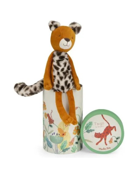 Peluche poupée léopard Taïgo La forêt Mawa - Moulin Roty