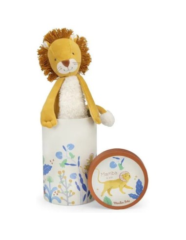 Peluche poupée lion Mamba La forêt Mawa - Moulin Roty