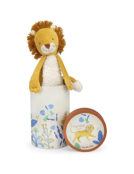 Peluche poupée lion Mamba La forêt Mawa - Moulin Roty